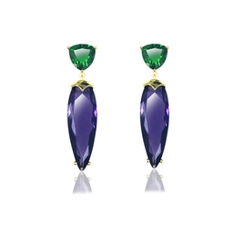 [V5172 Ilunion] V5172, Earrings Silver 925 , Emerald, Crystal