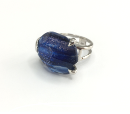 U3072, Ring Silver. 925,  Blue Rutilated Quartz
