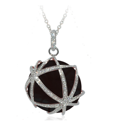 [M3019 Ilunion] M3019, Pendant Silver 925,  Rhodium Plated,  CZ Zircone & Crystals,  Jewellry Collection