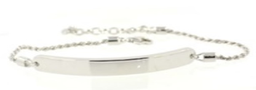 [B2744 Engravable] Bracelet Silver 925,Zircon