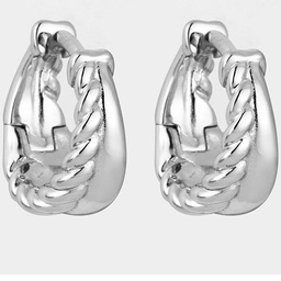 [V5627 Hoops ] Earrings Silver 925