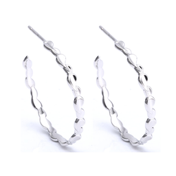 [V5626 Hoops ] V5626, Earrings Silver 925, White Zircon