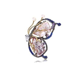 [A1214 Garden of Babylon] A1214, Brooch Silver 925 ,  Amethyst C-Z