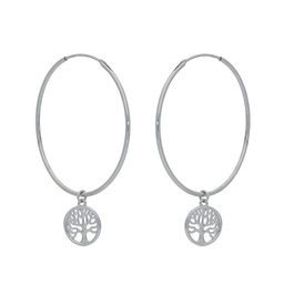 [V5658 Hoops] Earrings Silver 925