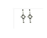 [V2712 Silver & Stones] V2712, Earrings Silver. 925 White Zircon Stone