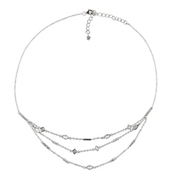 [N2154 Classic] N2154, Silver Necklace with cubic zircon