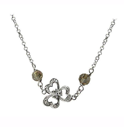 [N3109 Silver & Stones,] N3109, Necklace Silver. 925, Cubic Zircon, Simplicity Collection