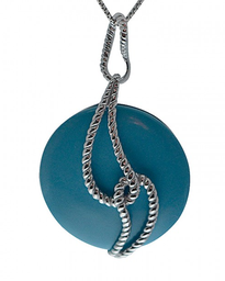 [M2990 Silver & Stones,] M2990, Pendant Silver. 925,  Turqouise