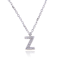 [N6198,Alphabet] N6198,Necklace,Letter Z,Silver 925,Length 40+5cm