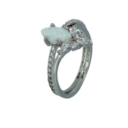 [U4086 Engagement Ring] U4086, Ring Silver 925, Opal stone