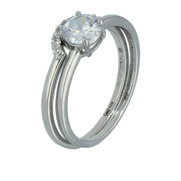 [U4091 Engagement Ring] U4091, Ring Silver 925, White CZ