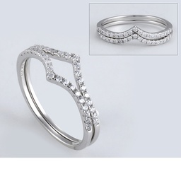 [U4092 Engagement Ring] U4092, Ring Silver 925, White Zircon