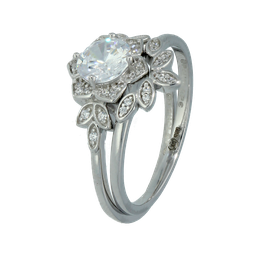 U4084, Ring Silver 925, White Zircon