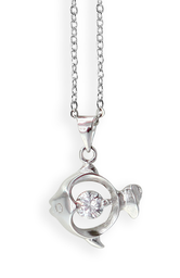 [M3200 The Sea] M3200, Pendant Silver. 925 White Zircon,  