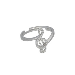 [U4016 Musical] Ring Silver 925,Zircon