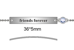 [B2664 Friendship] B2664, Bracelet Silver 925 ,  Friends forever