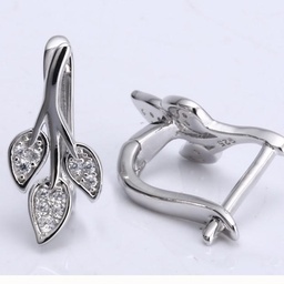 [V5606 Tree of Life] V5606, Earrings Silver 925, White Zircon