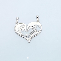 [M3812 Friendship] M3812, Pendant Silver 925,  White Zircon