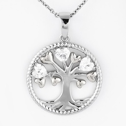 [M3765 Tree of Life] M3765, Pendant Silver 925, White Zircon