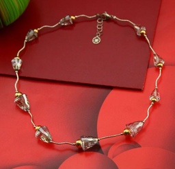 [N4278 Shining Crystals] N4278, Necklace Silver925, Crystal blue shade color 