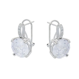 [V5579 Firework] V5579, Earrings Silver 925, Zircon aquamarine color