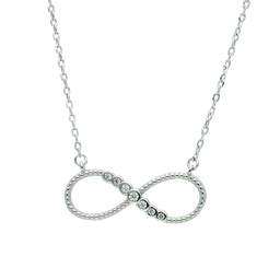 [N5676 Infinity] N5676, Necklace Silver 925, White Zircon