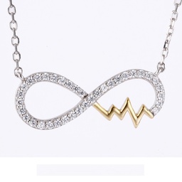 [N5751 Infinity] N5751,Necklace, Silver 925,Cubic Zirconia