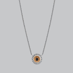 [N5324 The Touch Of Royalty] N5324, Necklace Silver 925, Black Sapphire 3mm & White Diamond 1mm