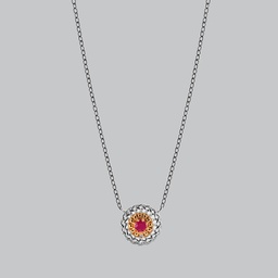 [N5322 The Touch Of Royalty] N5322, Necklace Silver 925, Ruby 3mm & White Diamond 1mm
