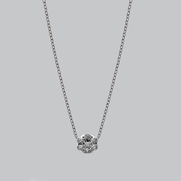 [N5320 The Touch Of Royalty] N5320, Necklace Silver 925, White Diamond 1mm