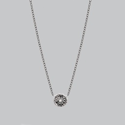 [N5319 The Touch Of Royalty] N5319, Necklace Silver 925, White Diamond 1.1mm , White Topaz 1mm