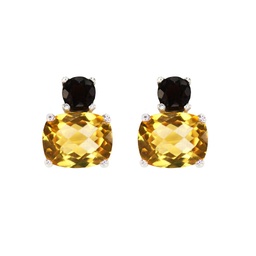 [V5268 Gemstone] V5268, Earrings Silver 925,  Smoky Topaz,  Citrine