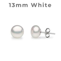 [V5344 Studs Pearl's] V5344, Earrings Silver 925,   Pearl white color 12-13mm