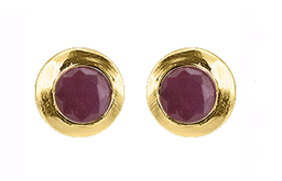 [V4815 Create & combine] V4815/2mm, Earrings Silver 925, Ruby, IPGold