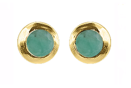 [V4813  Create & Conbine] V4813/2mm, Earrings Silver 925, Emerald, IPGold