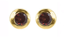 [V4809 Create & Combine] V4809, Earrings Silver 925, Garnet, IPGold