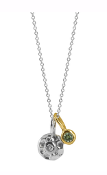 [N4894 Create & Combine] N4894, Necklace Silver 925, Diamond, Peridot