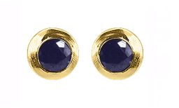 [V4817 Create & Combine] V4817/2mm, Earrings Silver 925, Blue Sapphire, IPGold
