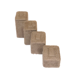 [EX0408 Packing] EX0408 Penelope Beige Velvet Rings Stands  4 pcs in 4 different sizes