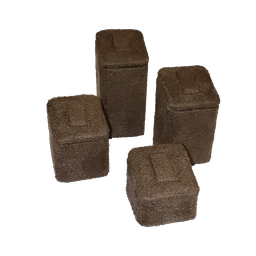 [EX0409 Display] EX0409 Penelope Brown Velvet Rings Stands  4 pcs in 4 different sizes