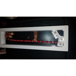 [B2467 Stainless Steel] B2467, Bracelet S. Steel 316L,  IPGold,  Coral