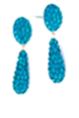 [V3124 Shining Crystals] Earrings Silver. 925,  Blue Crystal