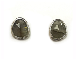 [V4632 Gemstone] V4632, Earrings Silver 925,  Natural Stone Labradorite