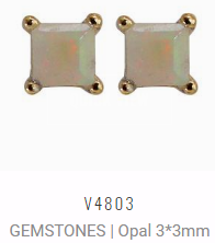 [V4803 Studs Gemstone S] V4803, Earrings Silver 925,  Ethiopian Opal