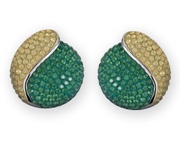 [V3292 Shining Crystals] V3292, Earrings Silver. 925,  Palace Green&Sand Opal Stone