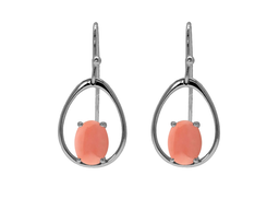 [V5430 Gemstone] V5430, Earrings Silver 925,  Red Coral
