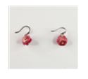 [V4610 Stainless Steel] V4610, Earrings Silver925,  Rhodochrosite flower