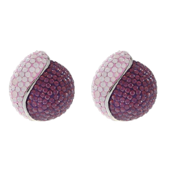 [V3291 Shining Crystals] V3291, Earrings Silver. 925,  Rose Crystal,  Cyclamen Opal