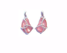 [V3215 Silver & Stones] V3215, Earrings Silver. 925,  Rose Zircon
