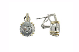[V4740 Firework] V4740, Earrings Silver 925,  White CZ,  IPGold